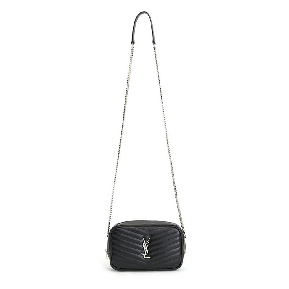Saint Laurent Lou camera bag black chevron quilted calfskin leather - Picture 6 of 8